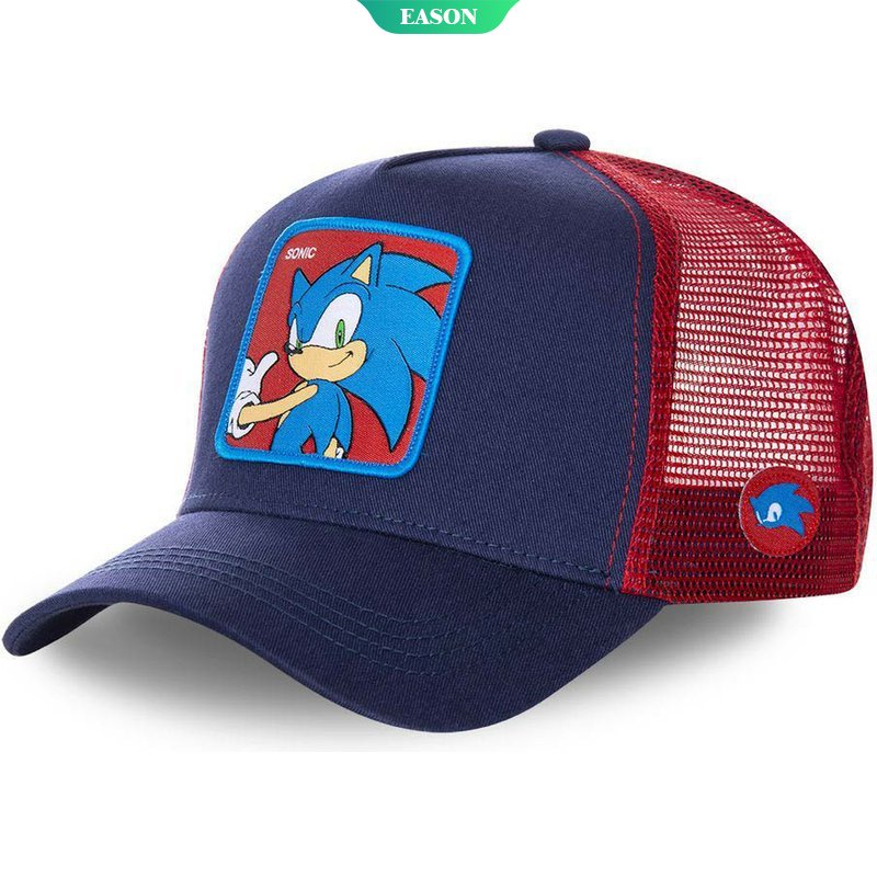 Mũ Lưỡi Trai Phối Lưới Họa Tiết Hoạt Hình Sonic-Baseball Thời Trang Mùa Hè Chất Lượng Cao Cho Nam Và Nữ