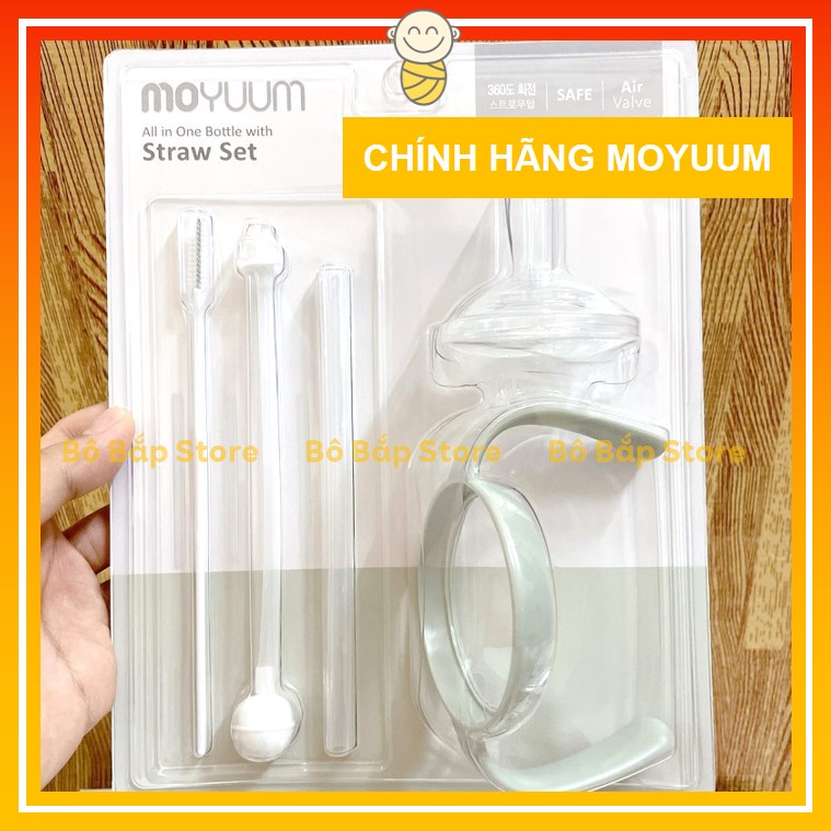 ⚡𝟭𝟬𝟬% CHÍNH HÃNG MOYUUM⚡ Bộ Chuyển Đổi Sang Bình Nước Moyuum Set Ống Hút, Quai Cầm Moyuum 170ml 270ml Hàn Quốc