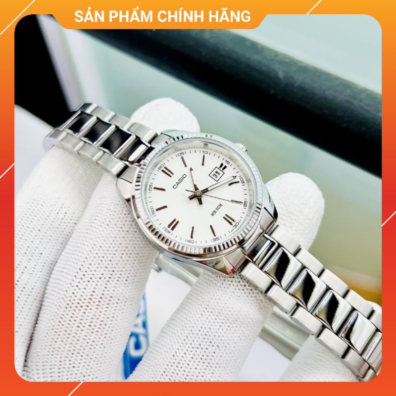 Đồng hồ đôi nam nữ dây thép chính hãng Casio MTP-1302D-7A