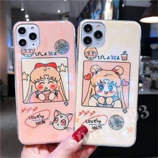 Ốp điện thoại mềm hình hoạt hình thủy thủ mặt trăng cho iPhone 11 Pro Max X XS XR XSMax 8 7