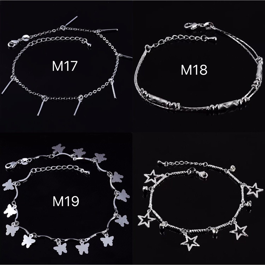 Vòng chân lắc chân bạc Hàn Quốc 18 mẫu LC29 | BigBuy360 - bigbuy360.vn