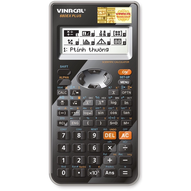 Máy tính cầm tay VINACAL 680 EX PLUS, máy tính cầm tay học sinh chính hãng