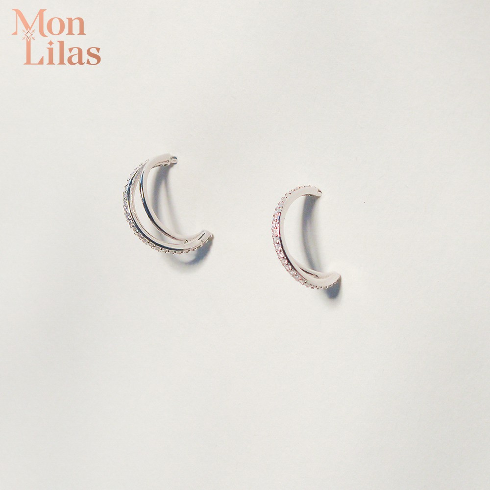 Khuyên tai bạc nữ Mon Lilas đính đá K0920007
