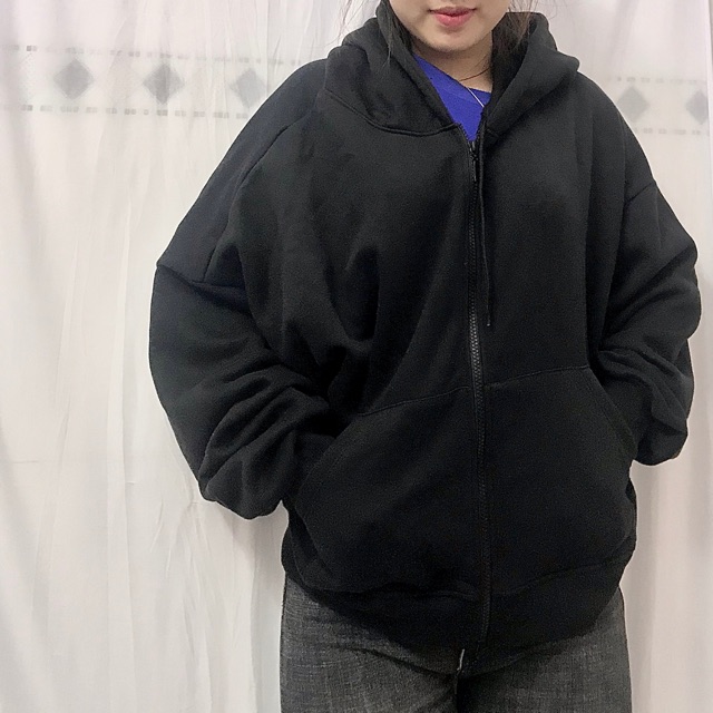 Hoddie khoát trơn nỉ bông