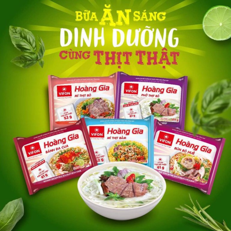 Phở bò/gà/bánh đa cua/bún bò Huế Hoàng Gia gói 120g | WebRaoVat - webraovat.net.vn