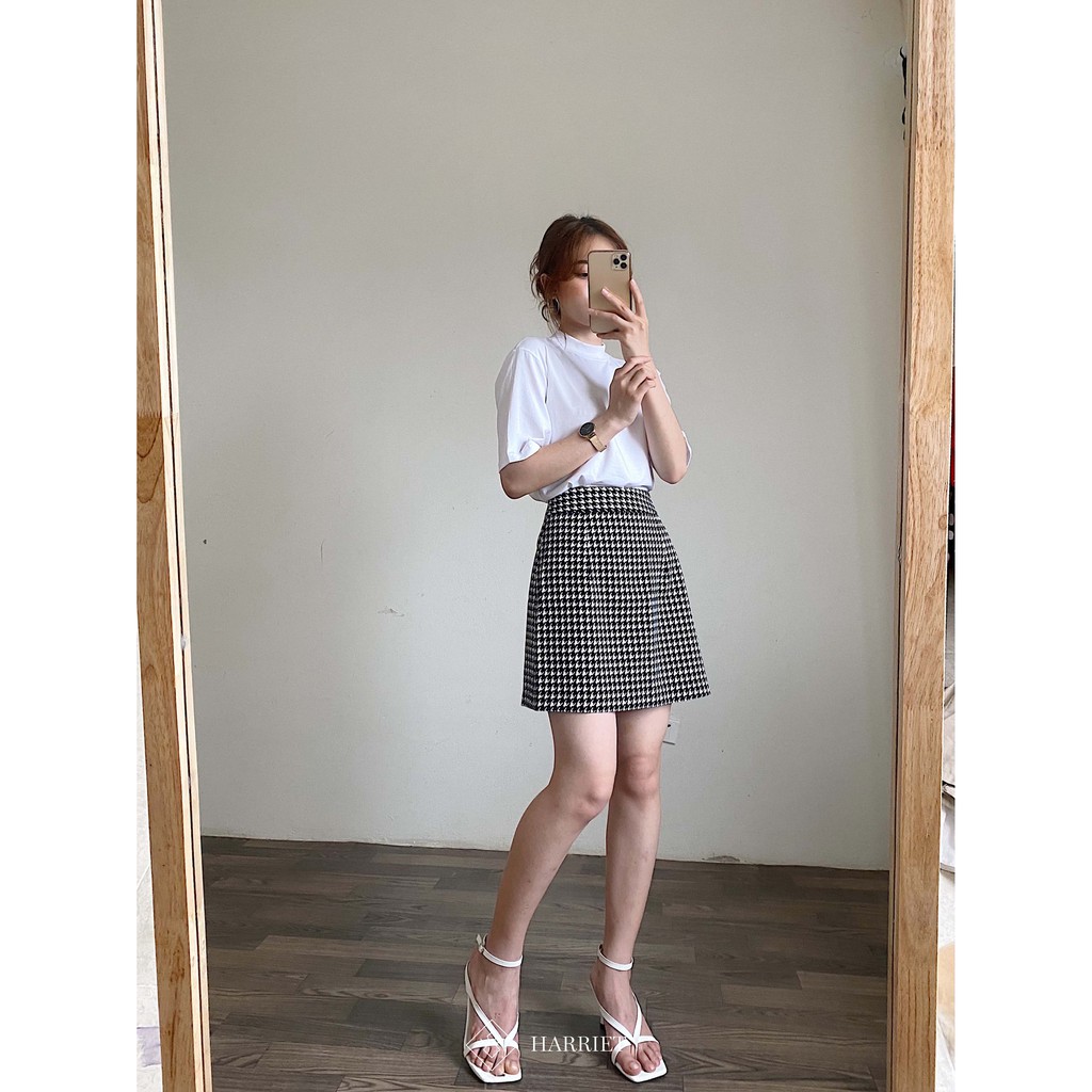 Áo phông nữ cổ tròn chất liệu cotton mềm mại thấm hút mồ hôi 3.5cm Harriet