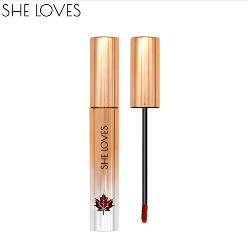 Son kem tông màu trẻ trung Sheloves Gold Fog Lip Glaze 6ml