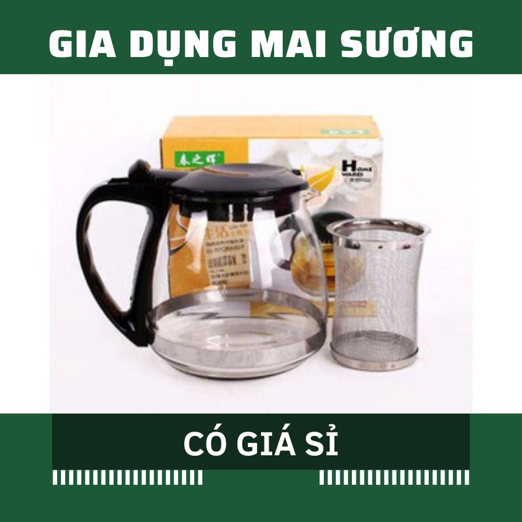 [Giá Sỉ] Bình Lọc Trà Thủy Tinh 1300ml - Model 8130