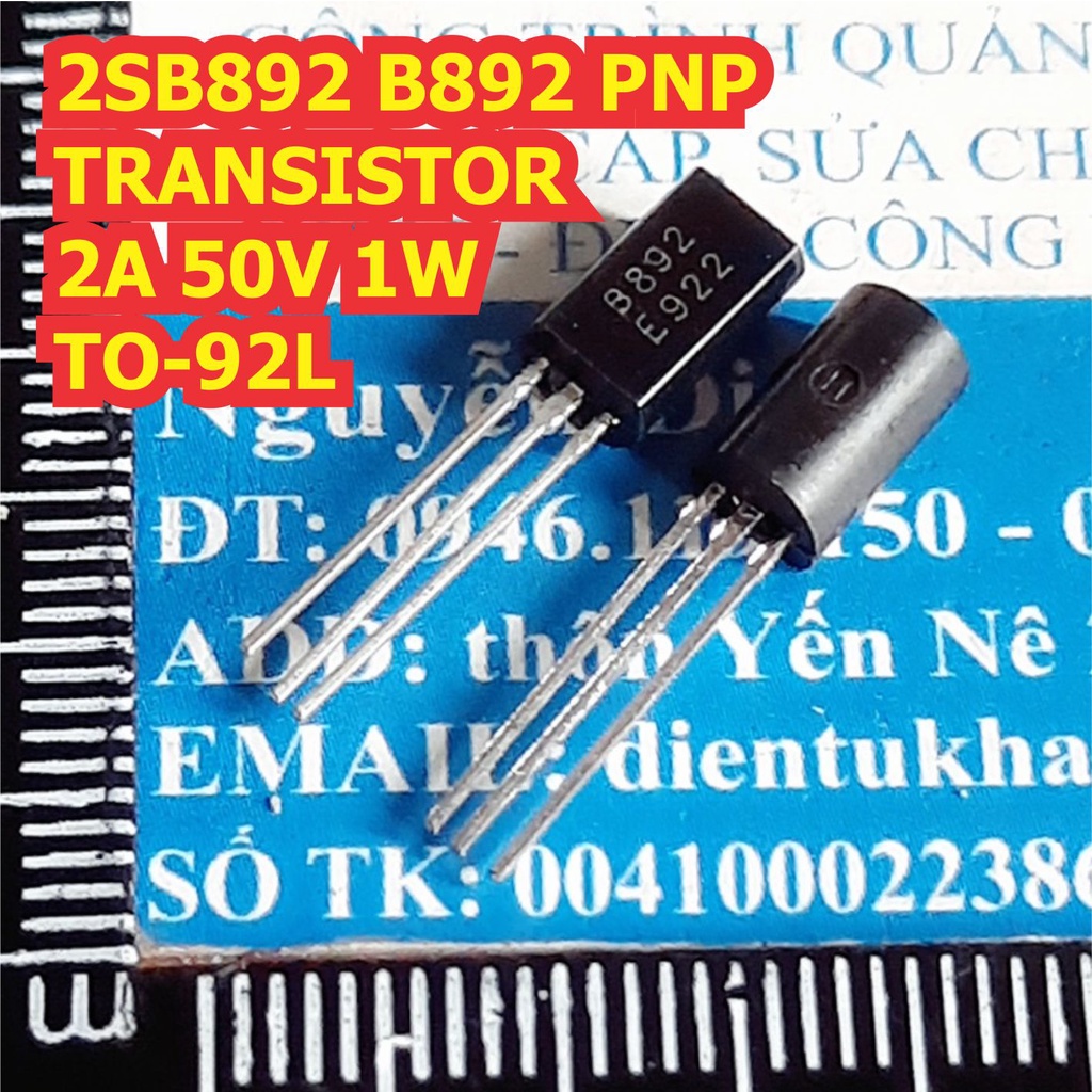30 con 2SB892 B892 PNP TRANSISTOR loại nghịch 2A 50V 1W TO-92L kde0008