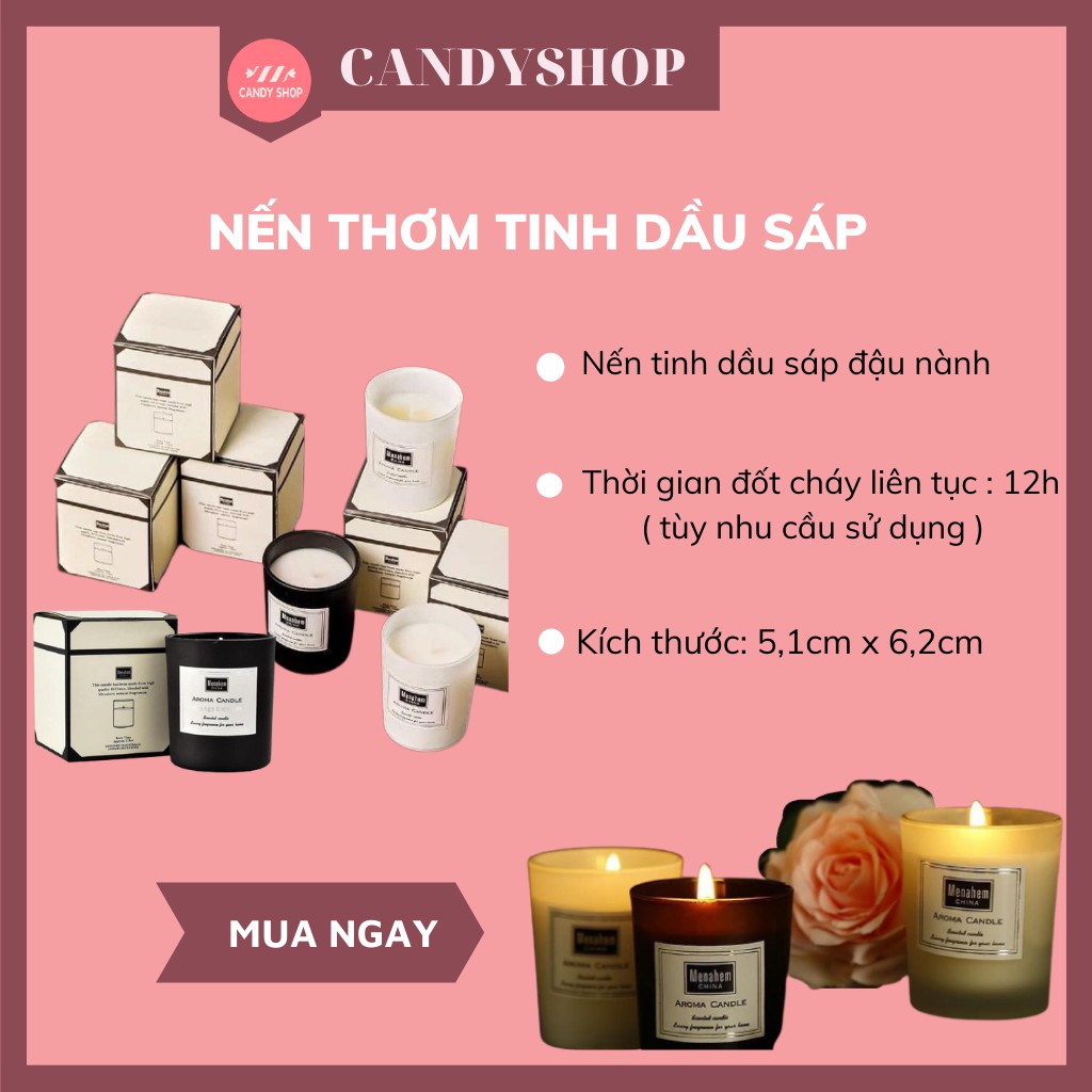 NẾN THƠM TINH DẦU SÁP ĐẬU NÀNH AROMA CANDLE