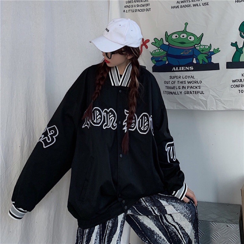 Áo khoác bomber jackets unisex nam nữ ngầu vintage | BigBuy360 - bigbuy360.vn