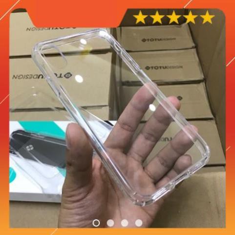 Ốp lưng kính cường lực 9H trong suốt viền dẻo Totu Design iPhone X -trong suốt không ố vàng