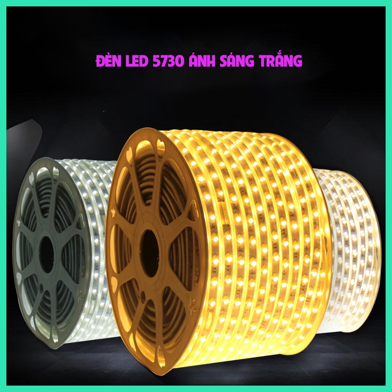 Đèn LED RGB 5730 kèm nguồn ánh sáng trắng trang trí trần nhà - led hắt dây kép điện áp 220V ảnh tự chụp