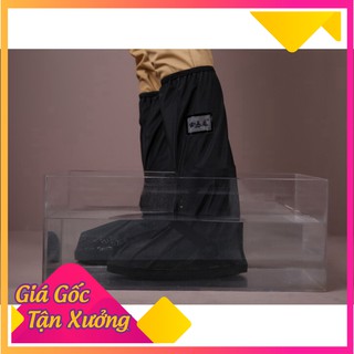 [XảKho] Ủng Đi Mưa Cao Cổ Bọc Giày Chống Thấm Nước - Loại Nilon Dày, Đế Cao Có Khóa Kéo Tiện Lợi