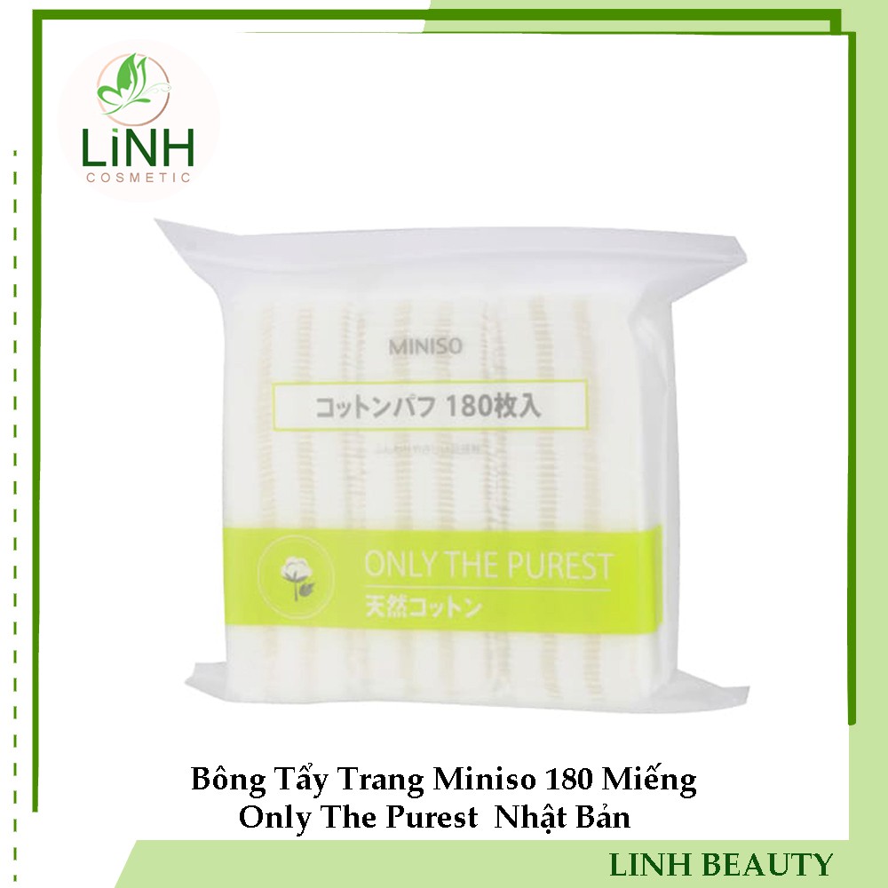 Bông Tẩy Trang Miniso Only The Purest 180 Miếng Nhật Bản