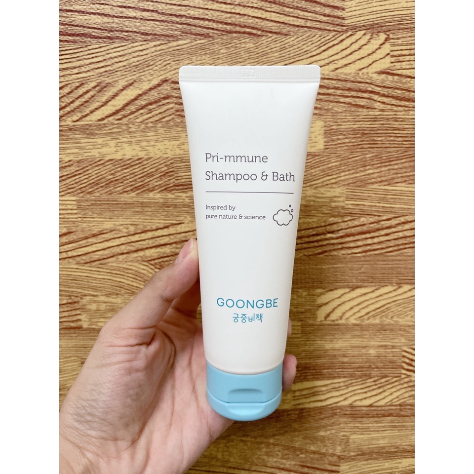 (MẪU MỚI) Sữa Tắm Gội Goongbe Pri-mmune Shampoo &amp; Bath 2-in-1 cho bé từ 0m+ công thức bí mật hoàng gia