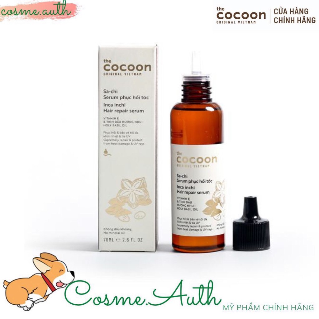 Tinh Chất Phục Hồi Tóc Cocoon Sa-chiInca Inchi Hair Repair Serum 70ml