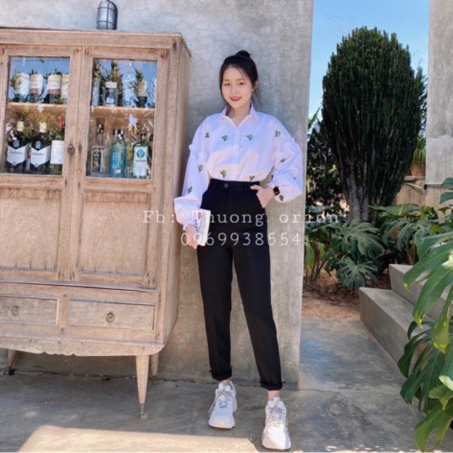 QUẦN BAGGY ỐNG CÔN VỪA TRẺ TRUNG NĂNG ĐỘNG CHẤT TUYẾT MƯA ĐỨNG FROM KHÔNG XÙ THỜI TRANG BANAMO FASHION QUẦN ỐNG CÔN 8323