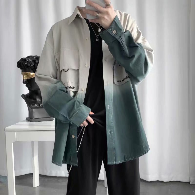 Áo Sơ Mi Dài Tay Với 2 Màu Cá Tính Theo Phong Cách Hàn Quốc / Size M-2XL | BigBuy360 - bigbuy360.vn