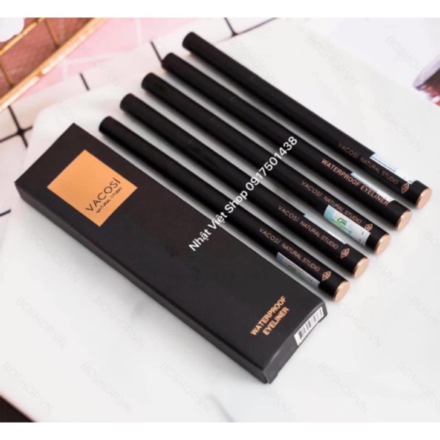 Bút kẻ mắt nước siêu lì-sắc mảnh Vacosi Waterproof Eyeliner Pen