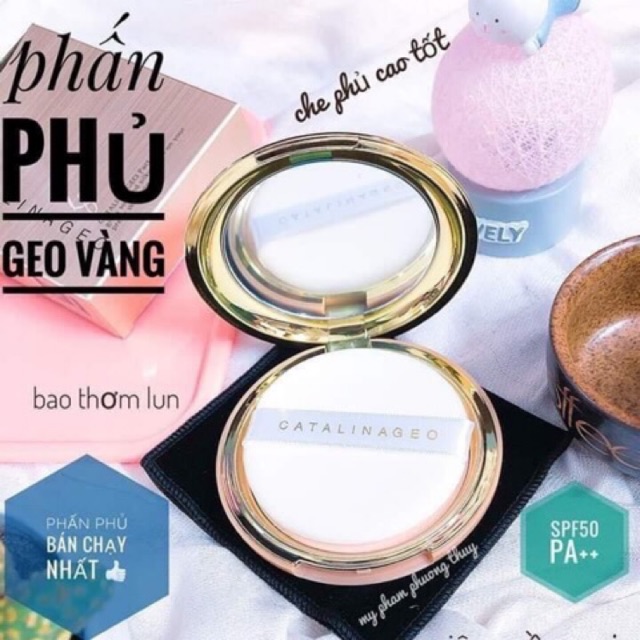 [DEAL HOT] Phấn nén Geo Vàng Trắng Sempre Happy & Please Pact siêu mịn