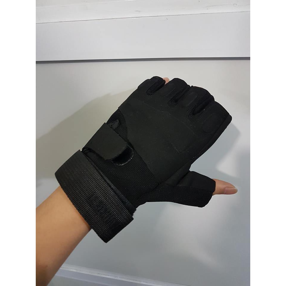 (Đổ Sỉ) Găng Tay Cụt Ngón Black Hawl