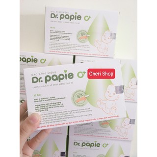 Gạc Rơ Lưỡi Vệ Sinh Răng Miệng Thảo Mộc An Toàn Cho Bé Dr.Papie (30 Gói / Hộp)