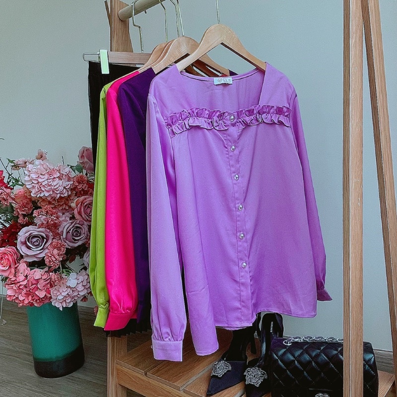 Áo công sở G3433 bigsize chất lụa tằm mát dễ phối đồ quần hay chân váy - GEM Fashion