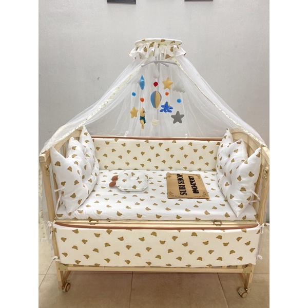 COMBO QUÂY GA HANDMADE BẰNG VẢI MUSILIN SIÊU ĐẸP ,GIÁ SIÊU TỐT- ẢNH THẬT 100% - QUÂY CÓ KHÓA KÉO THÁO VỎ GIẶT RIÊNG.