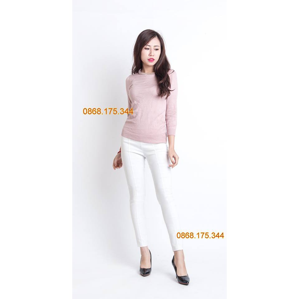 Quần legging áo dài cách tân - màu trắng cực hiếm, cạp cao siêu tôn dáng LEG-01 - LEERY