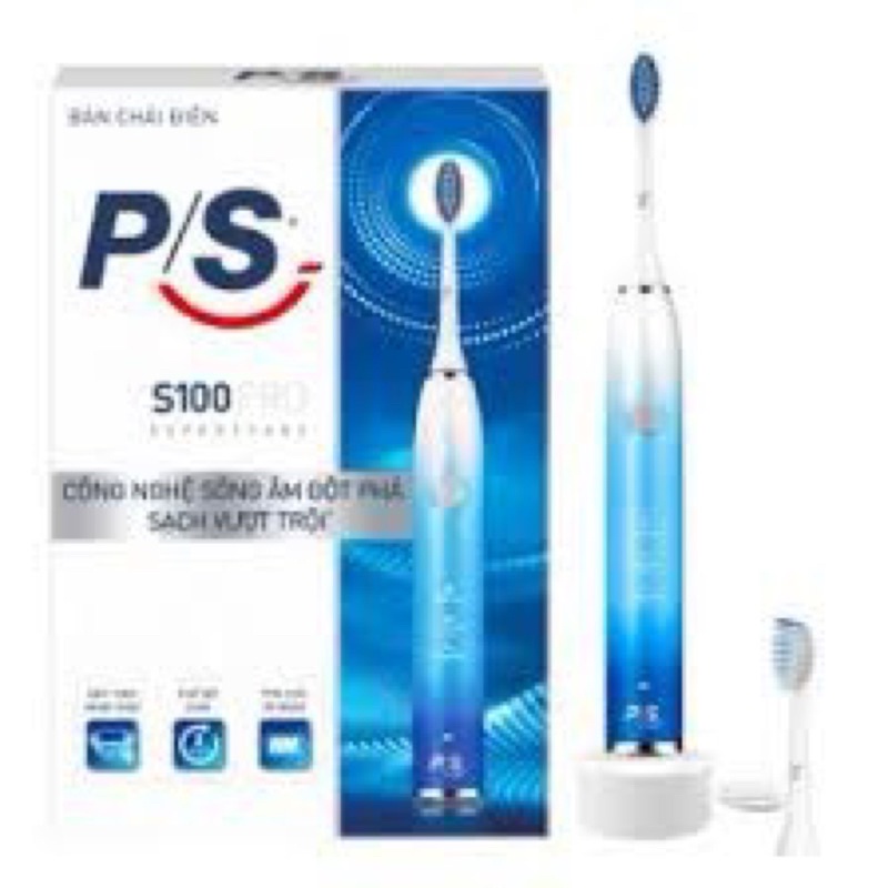 Bàn chải điện P/S S100 PRO - Hàng chính hãng - Sạch sâu, chăm sóc nướu, trắng răng
