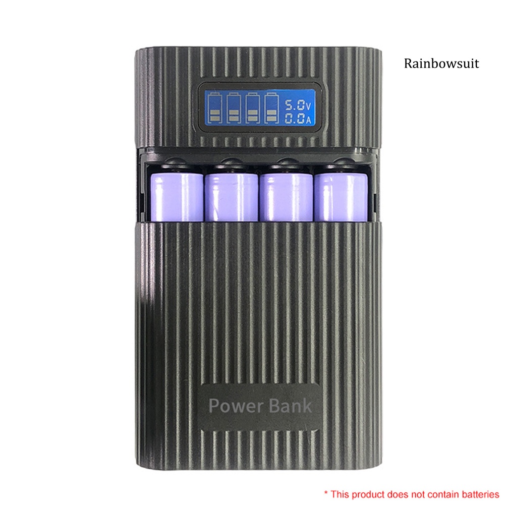 Hộp Pin Dự Phòng Tự Lắp Ráp Sức Chứa 4 Pin 18650 Có Màn Hình LCD Tiện Dụng