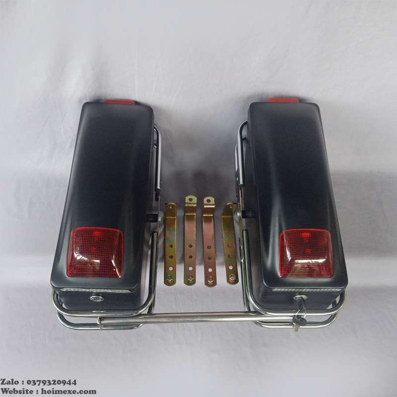 Cặp thùng hông đen nhám có khung bao quanh full phụ kiện