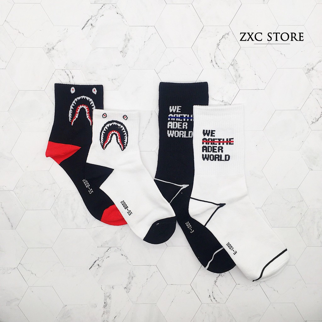 Tất nam Phong Cách Off White cao cổ CỰC HOT