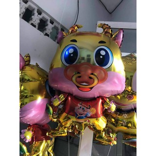 Sỉ bóng bay hình con trâu vàng ( phụ kiện sinh nhât, đầy tháng)