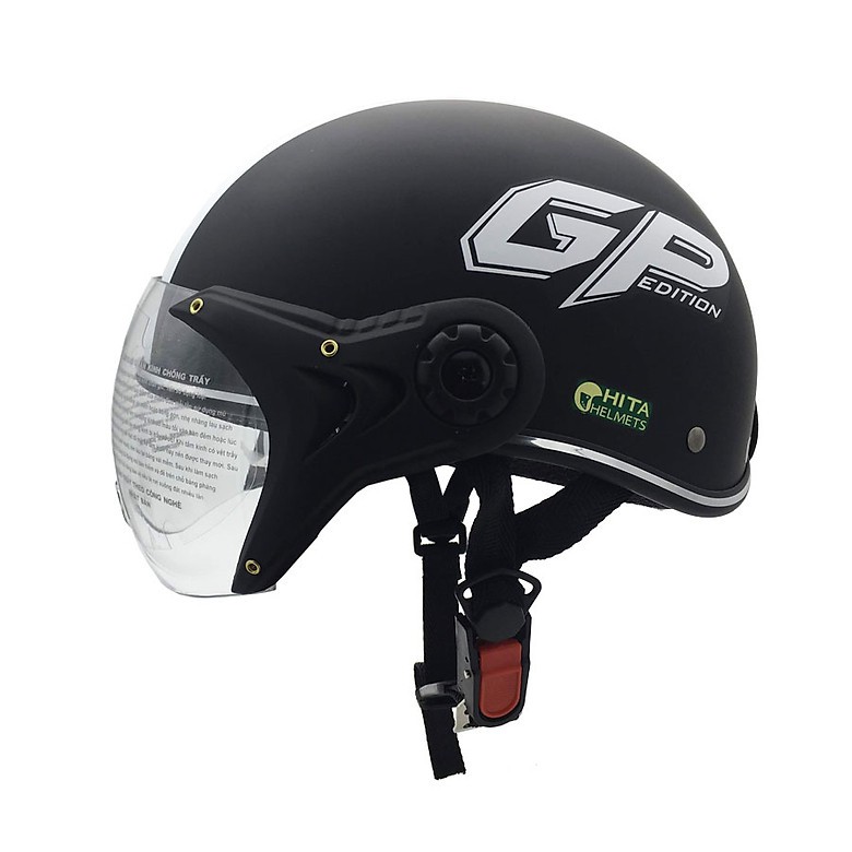 Mũ bảo hiểm nửa đầu có kính CHITA HELMETS CT6B1K, tem hình GP Edition, thời trang, năng động