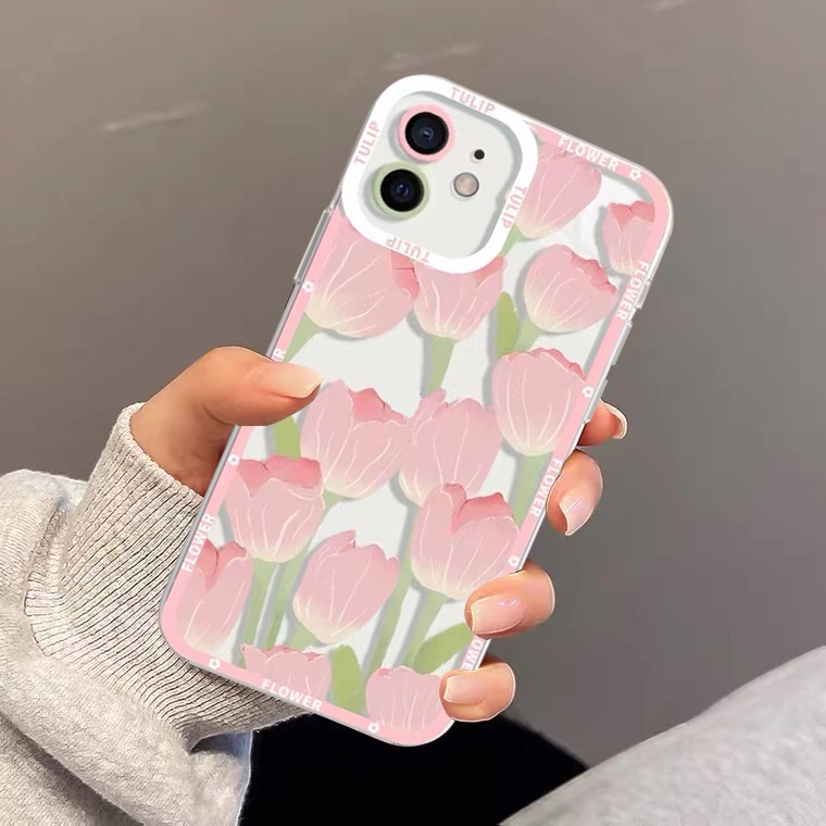 Ốp ĐiệN ThoạI HọA TiếT Hoa Tulip Cho iPhone 11 12 13 Pro MAX X XR XS MAX 12 Pro 6 6S 7 8 Plus