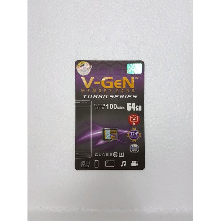 Thẻ Nhớ Micro Sd V-Gen 64gb Class 10 Turbo Vgen Mmc Sdhc Tf | BigBuy360 - bigbuy360.vn