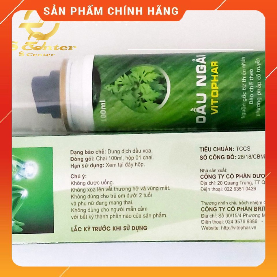 [HCM] Tinh dầu ngải cứu chính hãng VITOPHAR -S2S- hỗ trợ điều trị nhức mỏi xương khớp | BigBuy360 - bigbuy360.vn