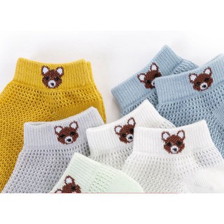 Tuan300 set 5 đôi tất lưới ,tất cho bé hình gấu đáng yêu thỏa mái goodbabyvn tuan1023