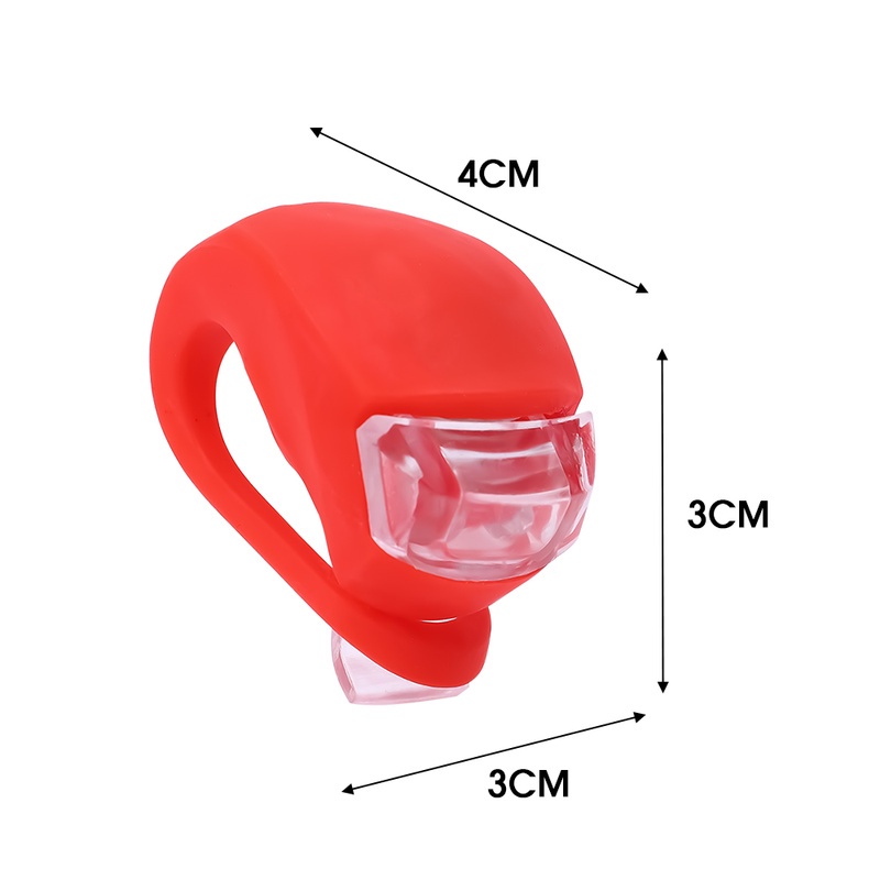 Đèn LED Silicone 3 Chế Độ Gắn Tay Lái Xe Đạp Kèm Pin