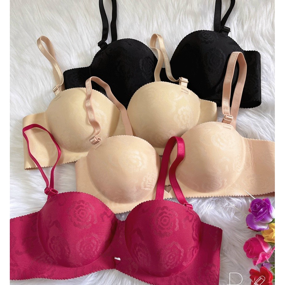 Chuyên sỉ lẻ áo ngực su non không gọng quả tròn đệm nâng 2cm ( mẫu QN09)