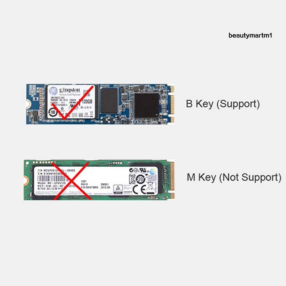 Bộ Chuyển Đổi Tốc Độ 65gbps Msata M.2 B-Key Ngff 2 Trong 1 Ssd Sang Sata 3 | BigBuy360 - bigbuy360.vn