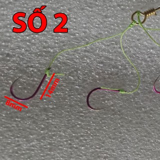 bộ 4 chùm  lưỡi câu đỏ