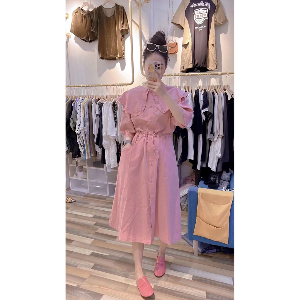 Đầm Cổ Búp Bê Dáng Rộng Cỡ Lớn Thời Trang Mùa Hè 2022