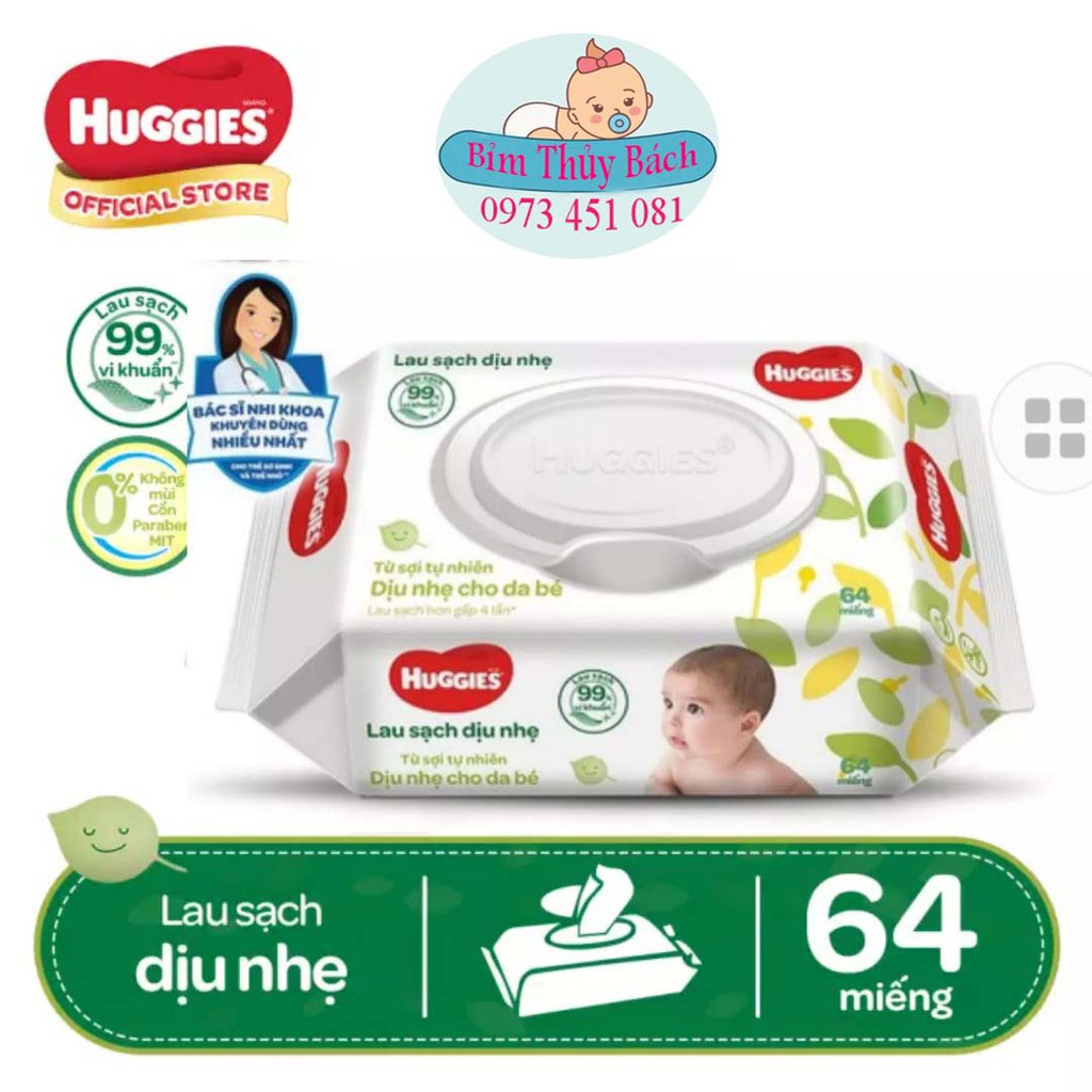 Khăn Ướt Huggies Không Mùi