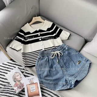 ÁO LEN CỔ ĐỨC BE PHA ĐEN CỔ KHUY