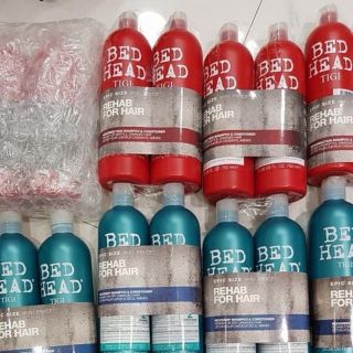 Combo bộ dầu gội ,xả tigi đỏ và xanh .