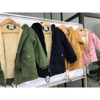 Áo parka lót lông siêu ấm cho bé
