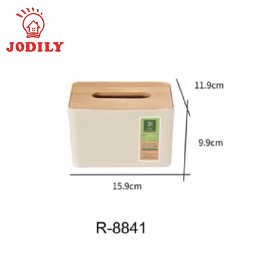 Hộp Giấy Ăn Jodily StarHome Thân Nhựa Mặt Tre Sang Trọng